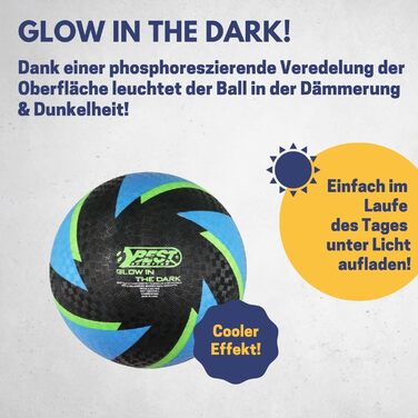 Найкращий спортивний босоногий футбольний м'яч, що світиться в темряві I Легкий м'яч, розмір 5 I Спортивний м'яч I М'яч, що світиться I Дитячий м'яч з ПВХ, зелений/синій