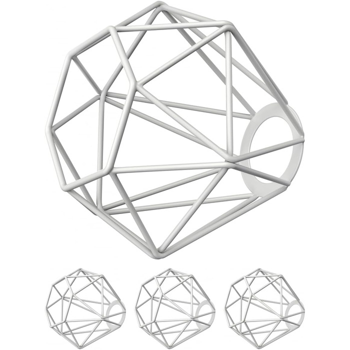 Абажур у клітку, чорний, 155 мм Ø (4 шт. и (1 упаковка), білий / 15,5 см), 3 шт.