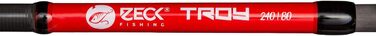 Спінінгове вудилище Zeck Predator 2.40m 80g Troy - туристичне вудилище для лову щуки та судака, вудилище для лову щуки, вудилище для риболовлі, вудилище на блешню, вудилище з м&39якого пластику