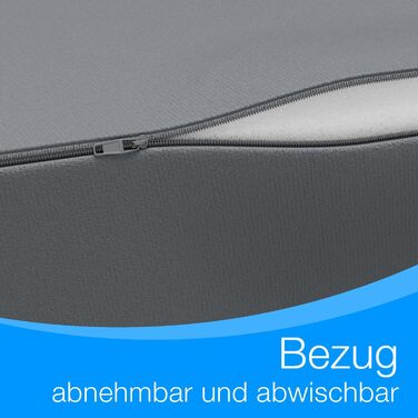 Складаний матрац ELONEO 65x195 см, висота 9 см, складний дитячий матрац, складний гостьовий матрац, складний матрац, дорожній матрац для дітей та дорослих для подорожей та кемпінгу, сірий