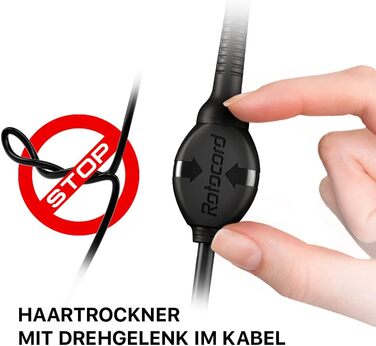 Професійний фен, компактний, легкий і тихий фен, цифровий двигун, регульована температура, іонна функція, 2200 Вт, швейцарське вир