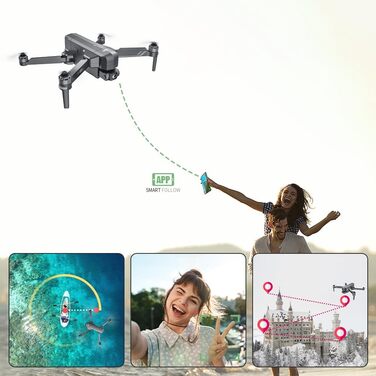 Дрон X-Verse SJRC F11S 4K PRO із камерами 4K HD EIS, відстань керування 6 км, 2-осьовий підвіс, професійний складаний квадрокоптер