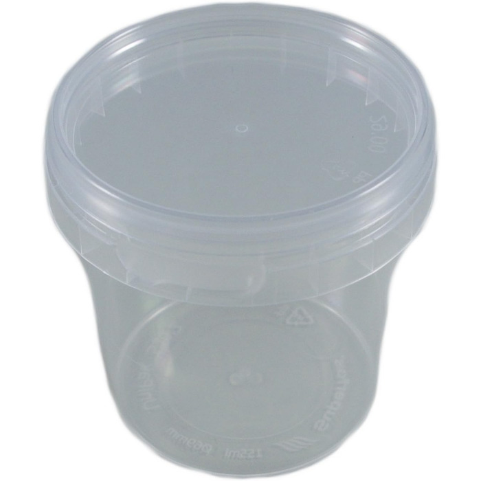 Універсальна пластикова банка Superfos 20 або 40 шт. з кришкою, промисловий стандарт, кругла Ø 69 мм, місткість 155 мл (40 банок)