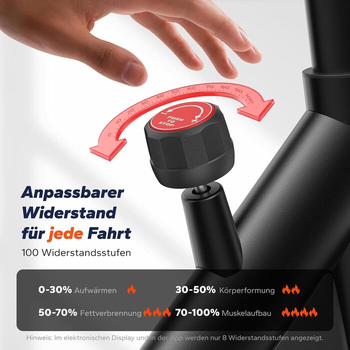 Велотренажер MERACH з магнітним опором, тихий домашній тренажер з покращеним амортизуючим сідлом на повітряній подушкі, спеціалізований додаток, стабільна H-подібна рама для кращої підтримки, до 150 кг, синій