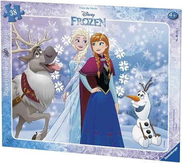 Дитячий пазл Ravensburger - 06141 Анна та Ельза - рамковий пазл для дітей від 4 років, пазл Disney Frozen на 40 елементів