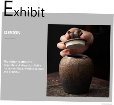 Керамічна ємність для чаю, щільно закривається, невелика побутова банка для зберігання чаю, контактує з харчовими продуктами, міцна та практична кришка