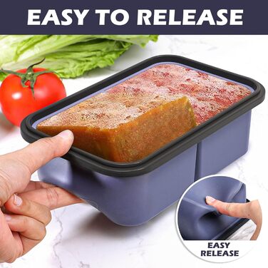 Контейнери для заморожування супів webake Силіконовий лоток для заморожування 500 мл 2 шт. з кришкою Контейнер для заморожування харчових продуктів Контейнер для зберігання надзвичайно великий лоток для кубиків льоду для супу, бульйону, соусу, кубиків льо