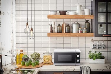 Мікрохвильова піч SHARP MS01ES (мікрохвильова піч 800 Вт, 5 рівнів потужності, функція розморожування, розміри 440x258x344см), сріблястий