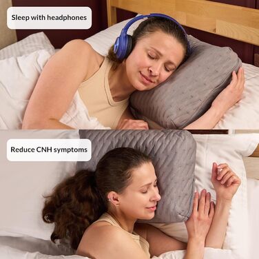 Подушка для пірсингу вух ODOXIA М&39яка подушка-пончик для сну на боці Подушка для вух з отвором Подушка-пончик від болю в вухах та CNH Подушка з отвором Прохолодна та дихаюча піна з ефектом пам&39яті