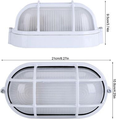 Світло для сауни, Абажури, Довговічна Вибухозахищена сауна з, Кімнатне світло Caiqinlen, Вибухозахищена, Паронепроникна, Сауна, Парна, Світло, Захист абажура (Овальна)
