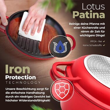 В1 лита алюмінієва сковорода з кришкою підходить для використання в духовці для запікання та тушкування або як сковорода для індук