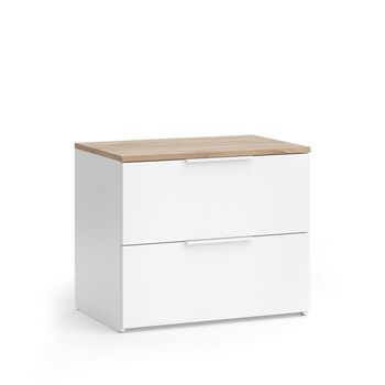Комод Vicco Wido, полиця з дверцятами, білий/Сонома, 60 x 50 см з 2 шухлядами