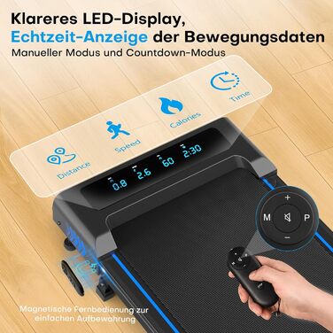 Бігова доріжка для домашнього використання, стіл для бігової доріжки 4-в-1 з нахилом 9, безщітковий двигун 2,5 к.с., килимок для ходьби зі світлодіодним дисплеєм, пульт дистанційного керування, 12 режимів HIIT, витримує до 150 кг, не потребує встановлення