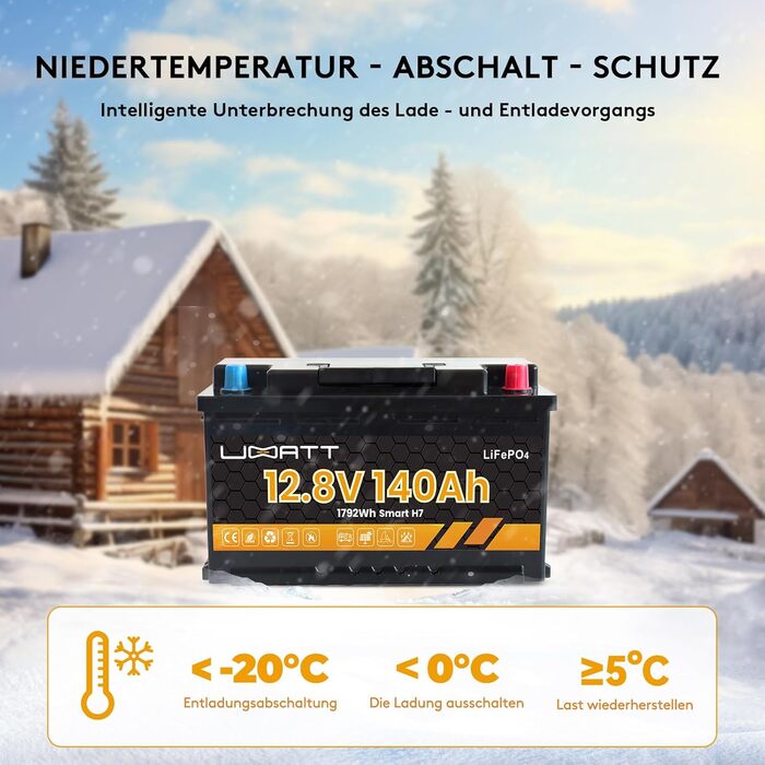 Літій-іонний акумулятор LiFePO4 12V 140Ah H7 з Bluetooth, елементами REPT та захистом від низьких температур JBD 150A BMS, макс. 15000 циклів, автомобільний акумулятор, автофургон, LiFePO4 12V 100Ah, човен, кемпінг, сонячна панель