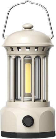 Регульований ретро-кемпінговий ліхтар, вдосконалене освітлення, портативний підвісний світильник, водостійкий, ідеально підходить для активного відпочинку. Ретро-кемпінговий ліхтар, білий.