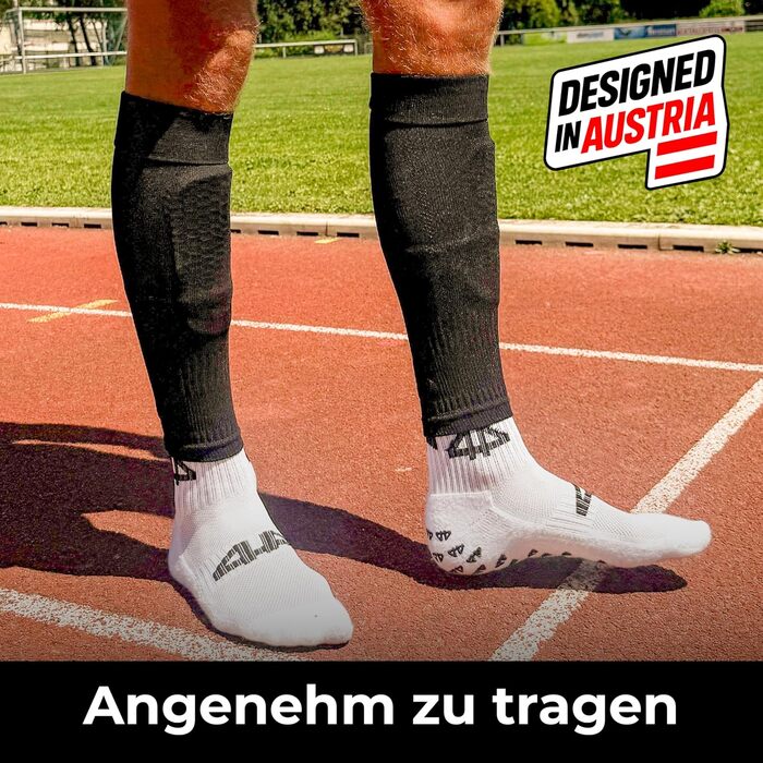 Накладки на щитки для футбольних гомілок із силіконовою ручкою Ready for Sport 1 пара накладок на щитки нековзні, легкі, гнучкі Футбольні трубки для чоловіків, жінок та дітей Один розмір Чорний