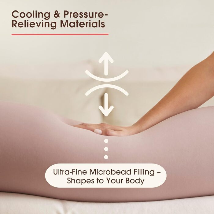 Подушка для вагітних bbhugme Pregnancy Pillow нагороджена подушка для вагітних та годування грудьми, а також подушка для підтримки всього тіла з наволочкою кольору пилу та рожевого