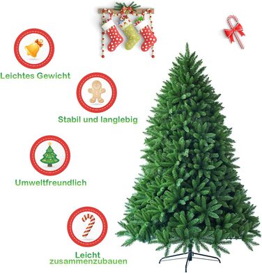 Штучна ялинка 180 см COSTWAY