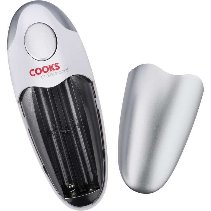 Електричний консервний ніж, автоматичний, бездротовий, консервний ніж для артритних рук від Cooks Professional сріблястий / білий