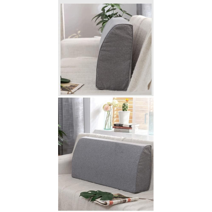 Подушка для спинки дивана YUR з товстої піни зі знімним чохлом, подушка для узголів&39я, подушка для підтримки попереку, велика спинка, подушка для читання, полегшує біль, темно-зелена