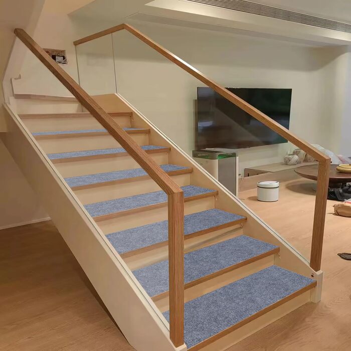 Сходинки для сходів 27 x 88 см, м&39який ворс, самоклеючі та протиковзкі, можна різати, багаторазові, 5 килимових сходинок, килимки для сходів для дітей та домашніх тварин, A