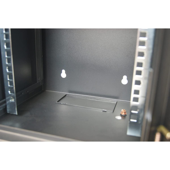 Міні-мережевий корпус WAYTEX 37483, 10 дюймів, 6U, відсік для дисків, серверний, зі скляними дверцятами та чорним замком, постачається у зібраному вигляді