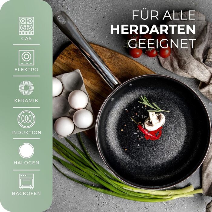 Енергозберігаюча сковорода Novaliv 24-28 см Заощаджує до 40 Емальована сталь Антипригарне покриття всередині Дуже легко миється Чо