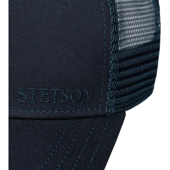 Бейсболка Stetson Classic Cotton Trucker, чоловіча/жіноча, сітчаста, бавовняна, весна-літо, темно-синя, один розмір