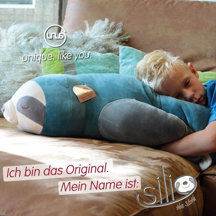 М'яка іграшка UNUS Лінивець 50 см, бірюзовий