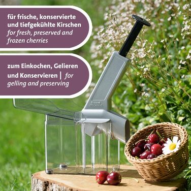 З похилим жолобом і великою серцевиною, пластик/нержавіюча сталь/алюміній, Kirschomat, срібло/чорний/прозорий, 40702260 Kirschomat