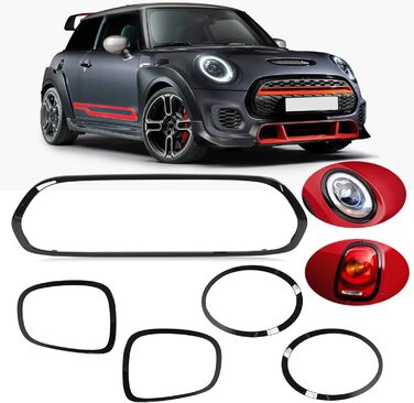 Кришка фари, KIMISS Кришка фари для Mini F55 F56 F57 One Cooper S JCW 2014 року на решітці радіатора Безель Кришка фар Обшивка Кришка фари, 56