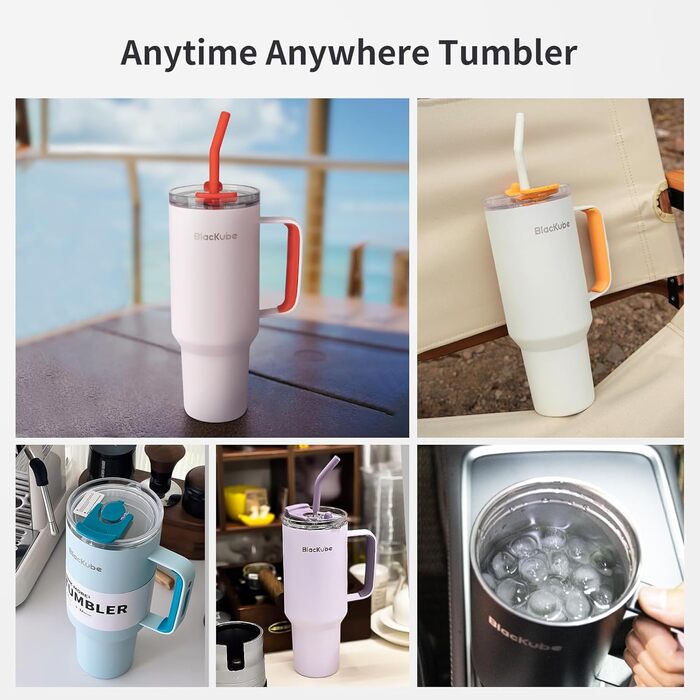 Пляшка для пиття Blackube 1200 мл з кришкою та соломинкою, чашка з кришкою та соломинкою, герметична, велика металева пляшка для п