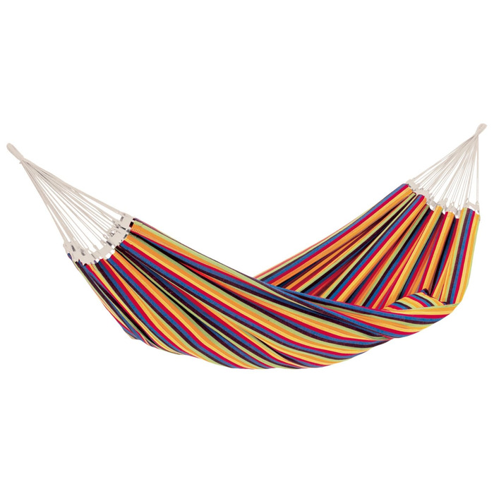 Гамак StoreoAS XXL Comfort Paradiso Tropical, ручної роботи в Бразилії, 250 см x 175 см, до 200 кг, різнокольорові смужки, Tropical Single
