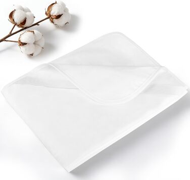 Наматрацник 140x200 см Molton - Виготовлений зі 100 бавовни, дихаючий, зручний наматрацник, біла бавовна 140x200 см