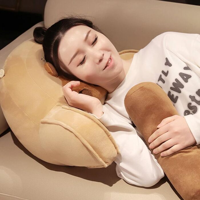 Зручна подушка для читання Подушка Capybara зі спинкою та підлокітником Подушка для читання з опорою для спини Підголівник та підтримка шиї для читання, відпочинку та перегляду телевізора