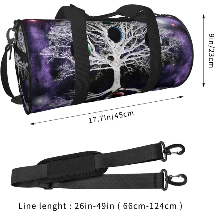 Сумка-шопер Дерево Життя Іггдрасіль для подорожей, спорту, фітнесу, велика сумка для покупок, на вихідні та в дорогу для чоловіків та жінок