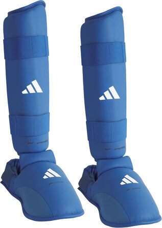 Накладки на гомілки та підйоми adidas Wkf Karate, розмір M, червоні - червоні