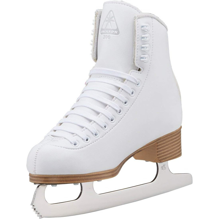 Фігурні ковзани Jackson Ultima Classic для чоловіків та хлопчиків Олімпійська якість, білі, розмір US 1, UK 12, EU 30.5