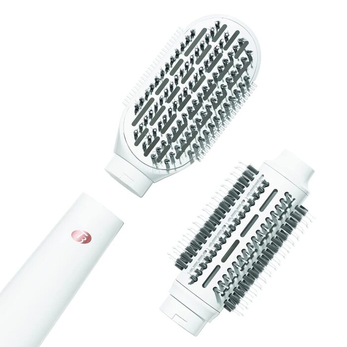 Стайлер-фен T3 AireBrush Duo термощітка з двома змінними насадками, 15 комбінаціями температури та швидкості, технологією T3 IonFlow, перемикачем Volume Booster та режимом фіксації холодного повітря