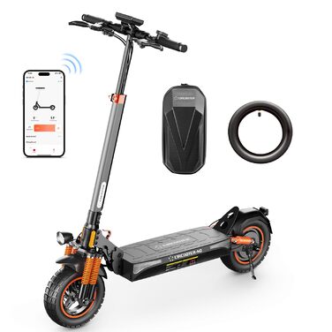 Електросамокат з допуском до дорожнього руху, 15,6 Аг/12,5 Аг, запас ходу 80-60 км, 10-дюймовий позашляховий електросамокат з поворотниками (E-Mark) та додатком, міцний електросамокат для дорослих, для поїздок містом та за містом, макс. 60 км, чорно-помар