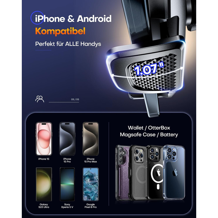 Автомобільний тримач мобільного телефону MP-MALL Супер присоска та суперсталевий гачок Оновлення універсальне для диска приладової