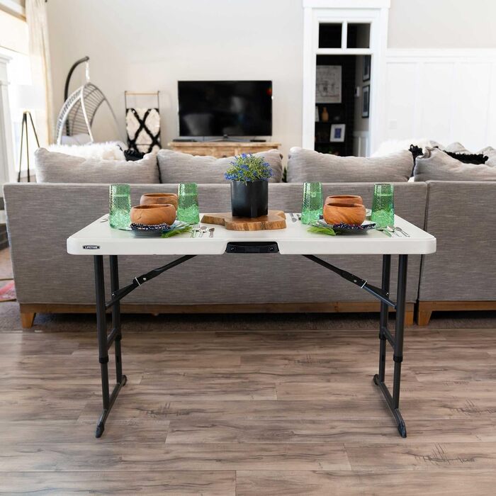 Складаний стіл Lifetime 80387, 1,22 м, регульований, мигдалеподібний