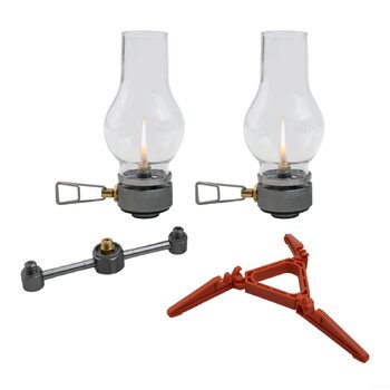 Портативний газовий ліхтар, кемпінговий газовий ліхтар, портативний газовий ліхтар для зовнішнього використання, для палива, наметові ліхтарі, газовий атмосферний ліхтар для вашого наступного походу для будь-яких пригод (комплект з 2 газових ліхтарів)