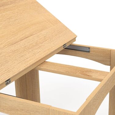 Розкладний прямокутний обідній стіл DONA, 4-8 осіб, бук, 80-160 см