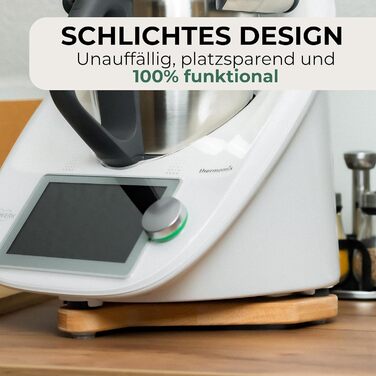 ЗРОБЛЕНО В АВСТРІЇ - Thermomix Gleitbrett aus Solid Holz Buche - Справжнє ковзання завдяки повстяним ковзанням - Мінімалістичний дизайн, 6 und TM5 -