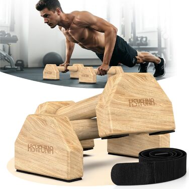 Дерев&39яні ручки для віджимань, паралелети, нековзні ручки для віджимань, стійки для віджимань, ручки для віджимань для тренування м&39язів та сили, ручки для стійки на руках для використання в приміщенні та на вулиці, оригінальний колір дерева