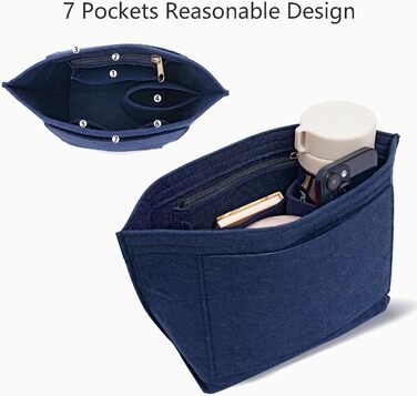 Вставка-органайзер для гаманця з фетру для сумочки Longchamp Le Pliage L (темно-синя, велика) Велика Темно-синя