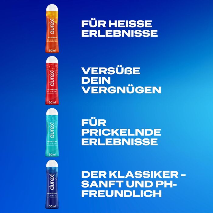 Набір гель-лубрикантів Durex Play, 4 × 50 мл, на водній основі