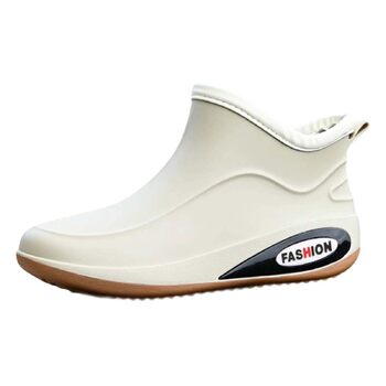 Водне взуття, гумові чоботи, короткі гумові чоботи, для чоловіків та жінок, до щиколотки, зручні, для садівництва, легкі, для катання на човні, кемпінгу, вітрильного спорту, подорожей та походів, бежевий, 39 1/3 EU