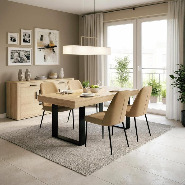 Розсувний обідній стіл 120-160 см для 2-6 осіб, сучасний кухонний стіл, простий обідній стіл, високоміцний великий стіл для вітальні, їдальні, квартири